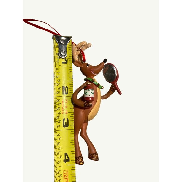 Department 56 Christmas With The Clauses Reindeer Gets Spiffed Up Ornament - Picture 6 of 10